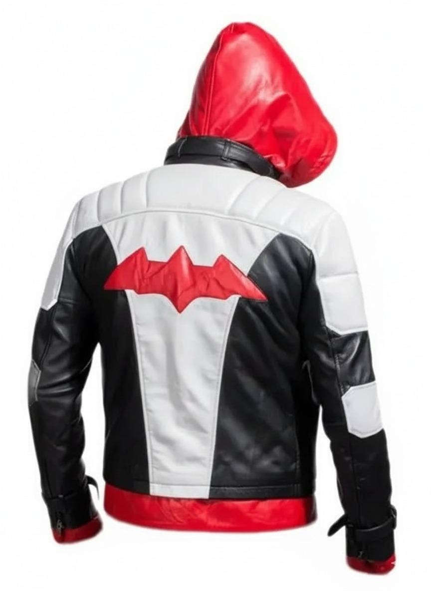 Batman Arkham Knight Red Leather Jacket OuterMode