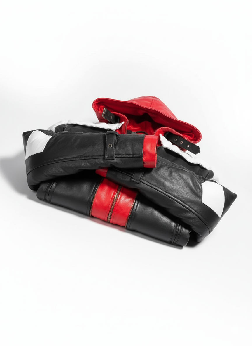 Batman Arkham Knight Red Leather Jacket