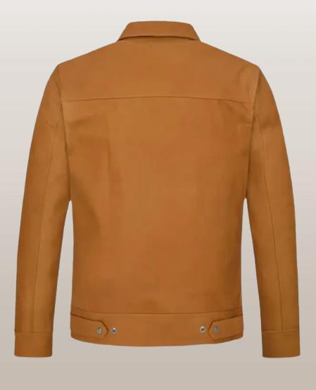 Emily in Paris Lucas Bravo Brown Leather Jacket OuterMode