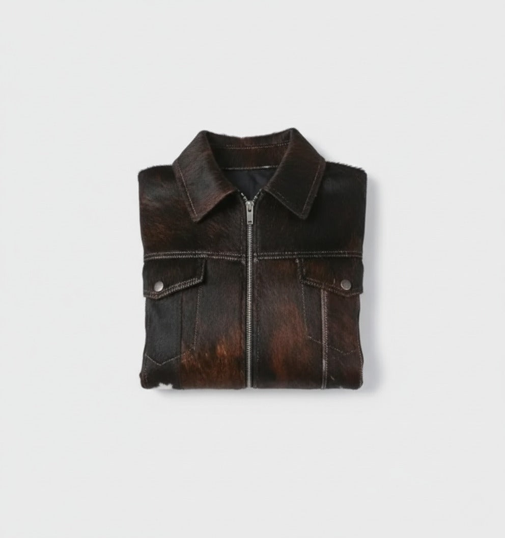 Cow Skin Leather Biker Jacket