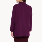 The Chair Company S01E05 Lake Bell stylish burgundy notch lapel coat