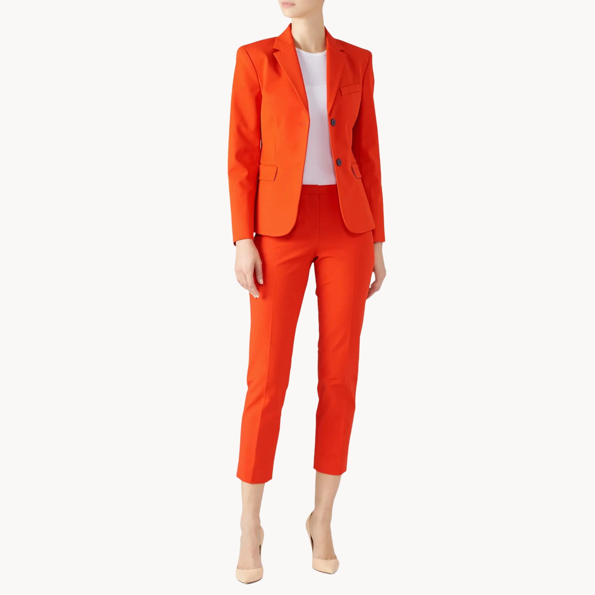 Fox and Friends 2025 Ainsley Earhardt orange suit outfit